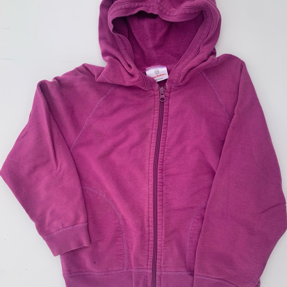 Girls’ boxy french terry zipper hoodie